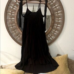 Free People Black Midi Dress s